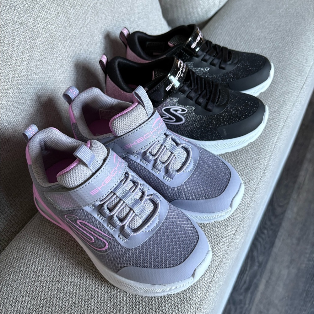 Skechers Dual-Tone Athletic Shoes in Gray and Black brand new